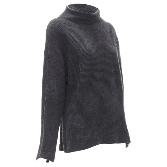 Vince Merino Wool Cashmere Funnel Mock Neck Sweater Grey – M - Picture 13 of 15